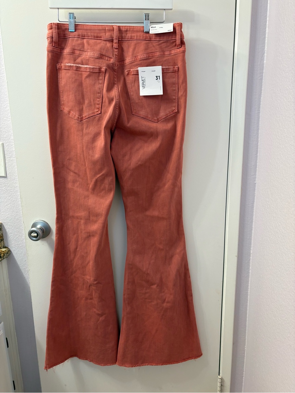 Vervet BELLA High-Rise Flare Size 31 NWT/SEE COLOR/Mineral Red - Picture 9 of 10